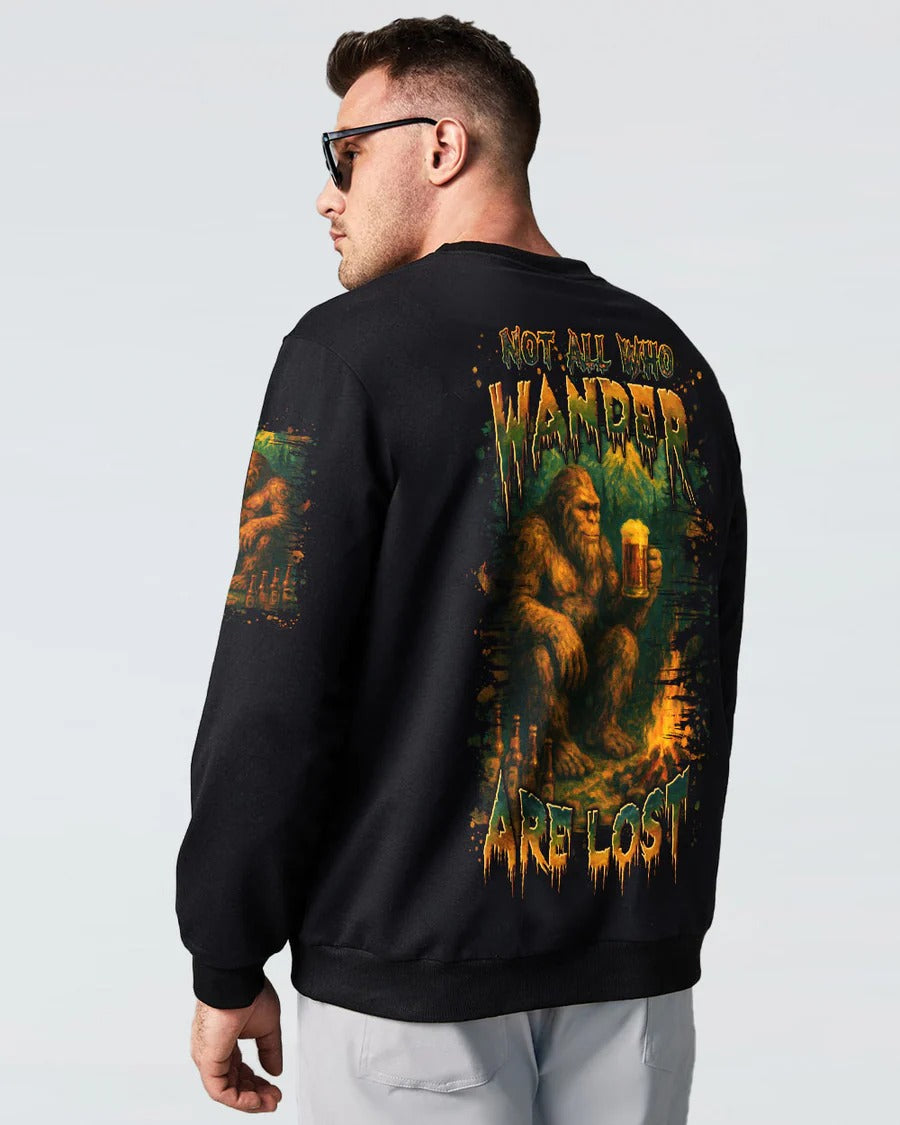 NOT ALL WHO WANDER ARE LOST BIGFOOT COMPASS ALL OVER PRINT