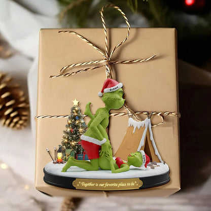 Cheeky Green Couple Ornament - Personalized Couple Ornament