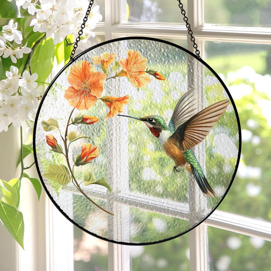 Stained Glass Hummingbird Suncatcher Mom Gifts