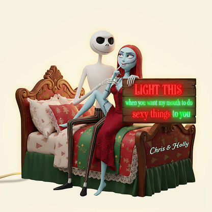 Funny Couple Acrylic Light Box, Personalized Gift For Couples