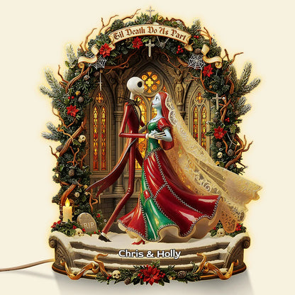 Gothic Dancing Couple, Personalized Gifts For Couple Acrylic Light Box