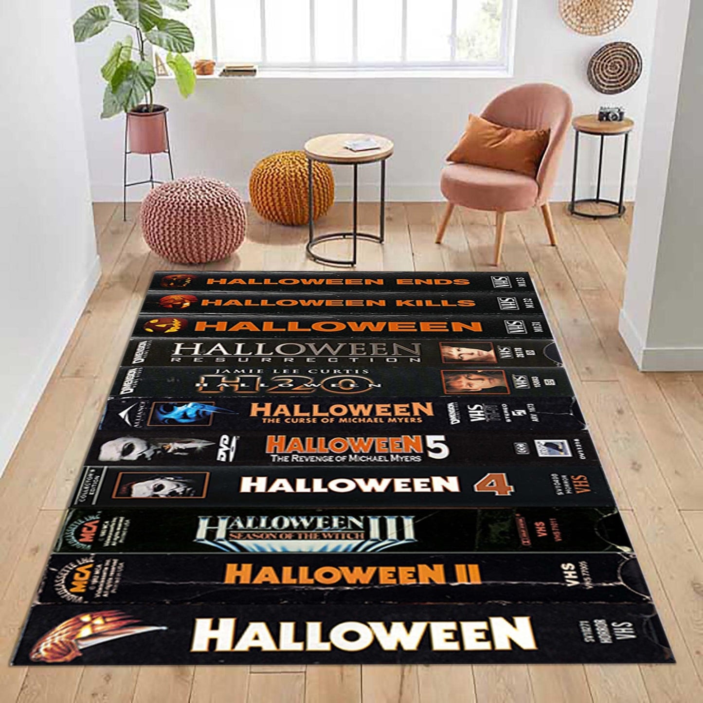 Retro Halloween Vibes Area Rug