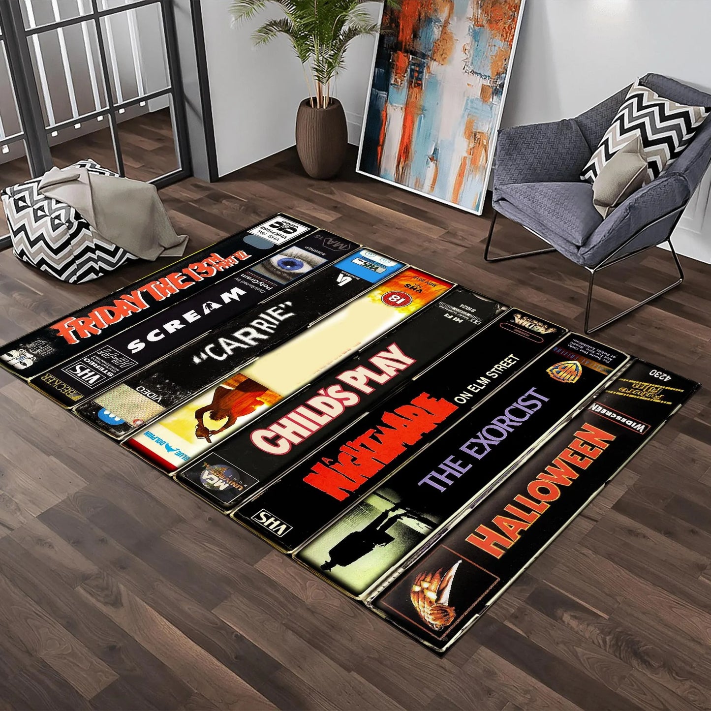 Retro Halloween Vibes Area Rug