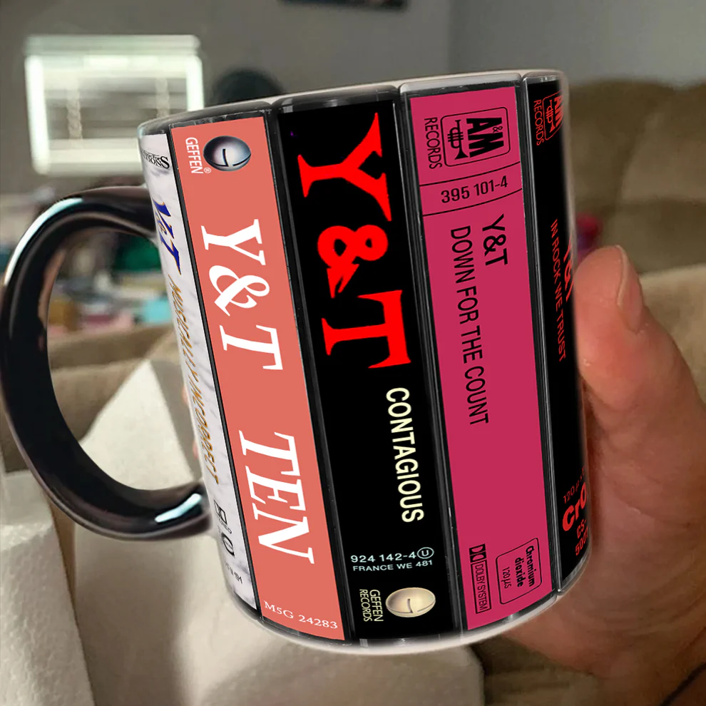 Y&T Albums Cassette Collection Retro Accent Mug