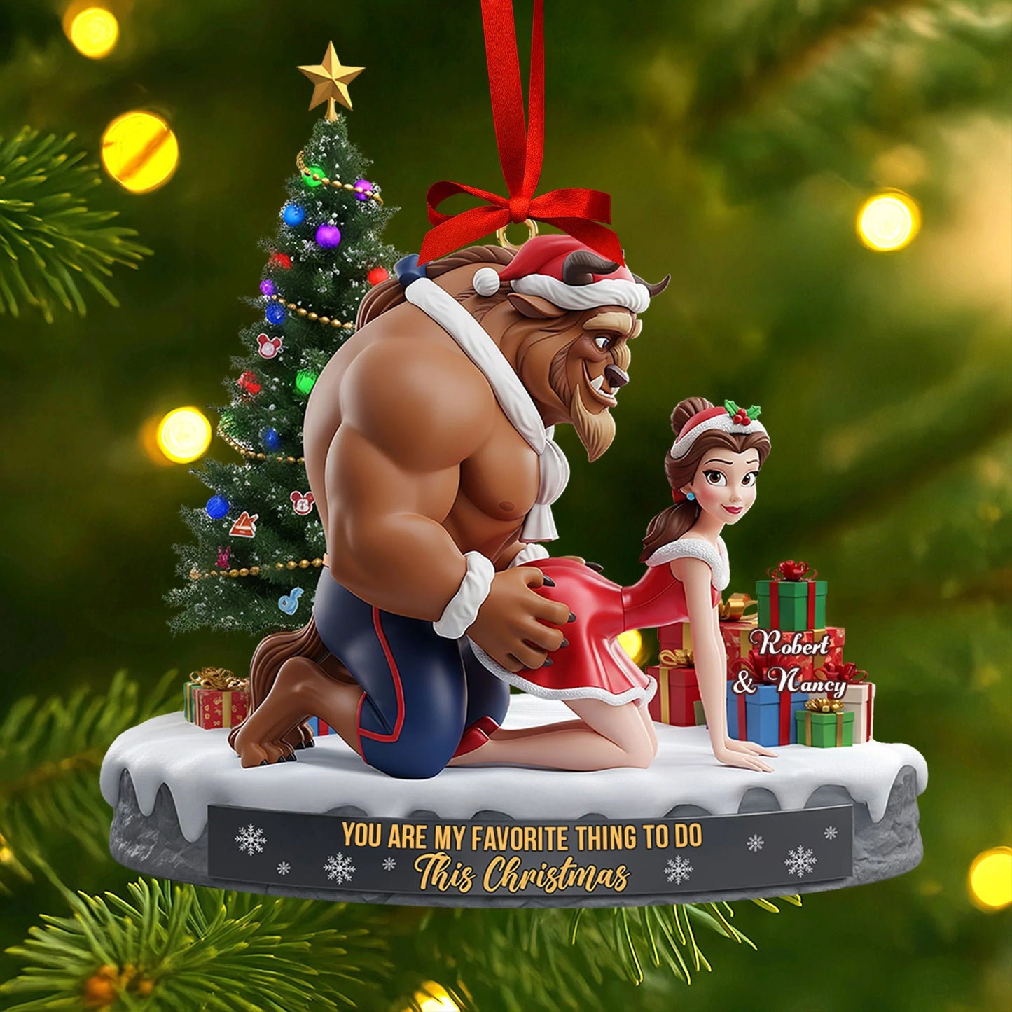 Funny Couple Ornament - Personalized Couple Ornament