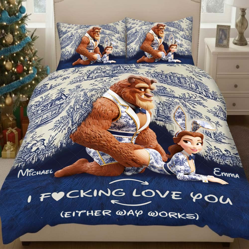 I Love You - Personalized Couple Bedding Set