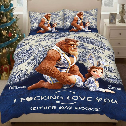 I Love You - Personalized Couple Bedding Set
