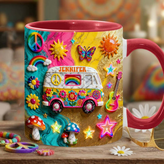 Hippie Souls - Personalized Hippie Accent Mug