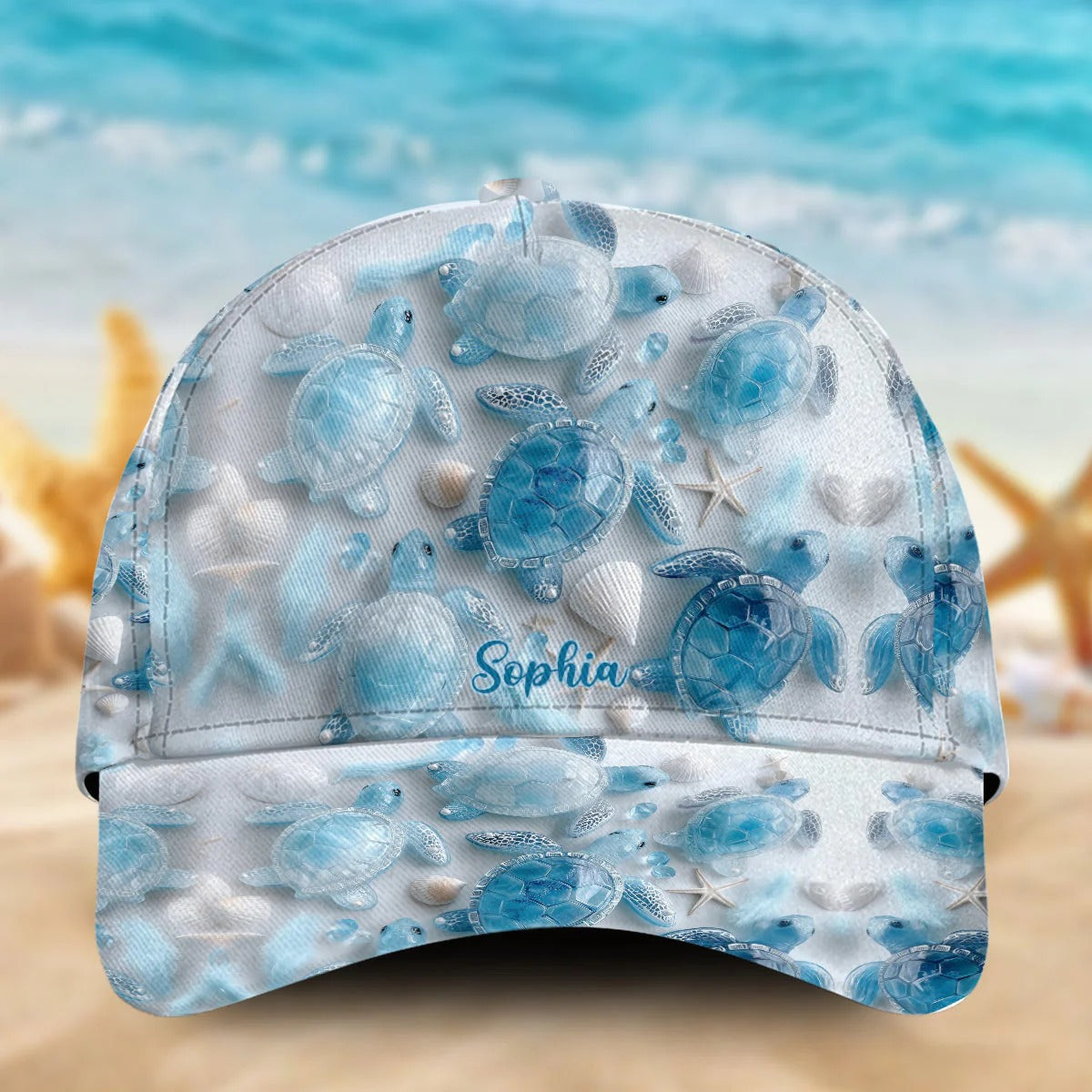 Sea Turtles The Ocean Is Calling, Personalized Turtle Classic Cap