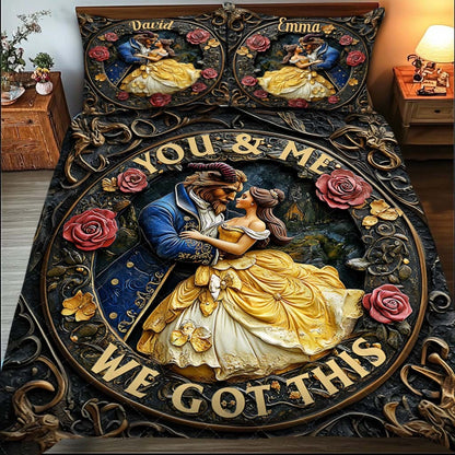 You & Me We Got This - Personalized Couple Bedding Set