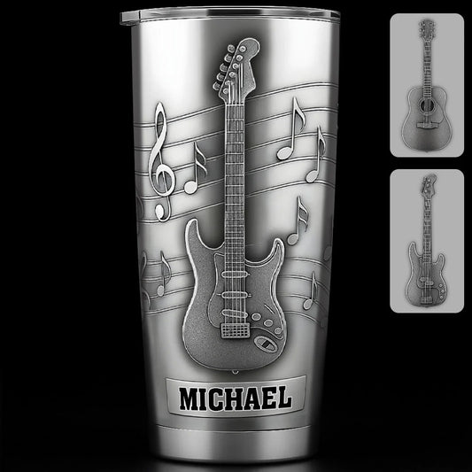 Cool Guitar/Bass Tumbler - Personalized Guitar Tumbler