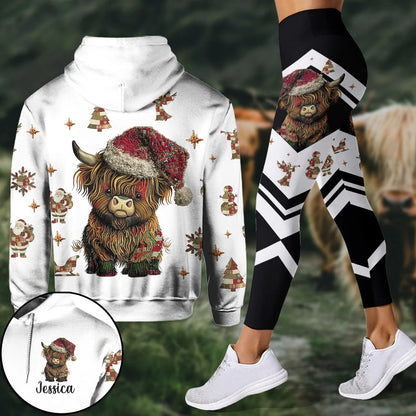 Personalized Cute Hightland Cow - Highland Cow Hoodie and Leggings