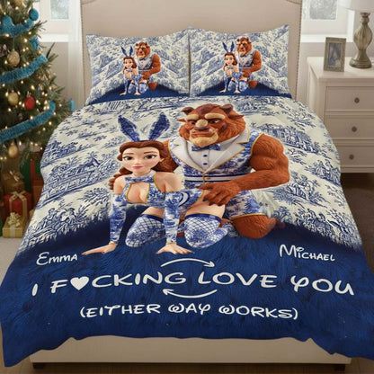 I Love You - Personalized Couple Bedding Set
