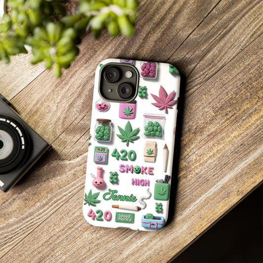 Stoner Chic Phone case, Personalized Weed Phone Case