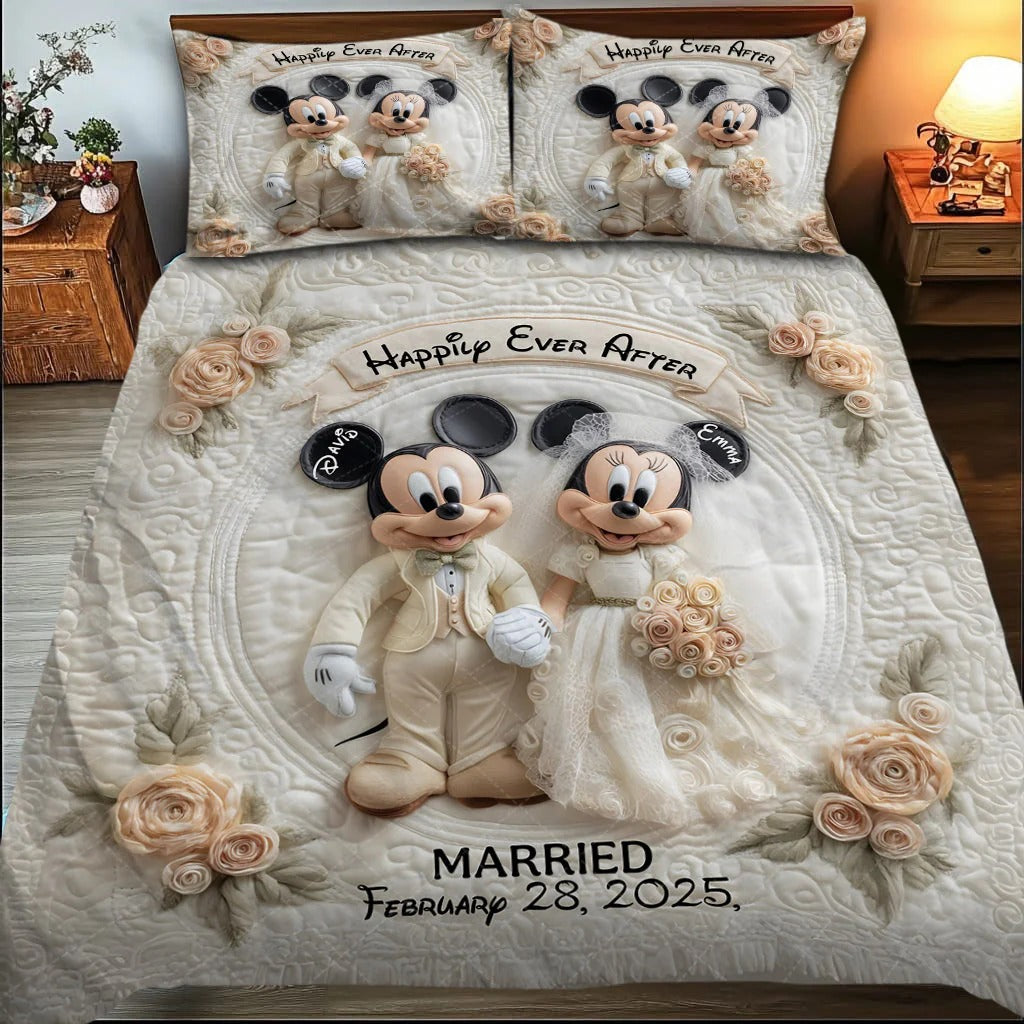 Happily Ever After - Personalized Couple Bedding Set