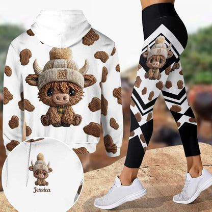 Adorable Highland Cows - Personalized Hoodie and Leggings
