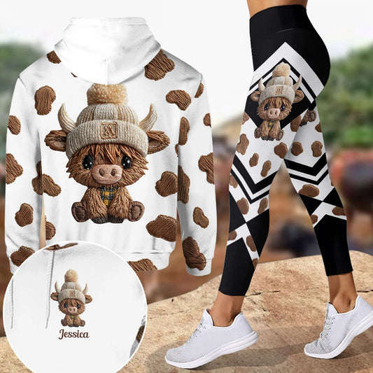 Adorable Highland Cows - Personalized Hoodie and Leggings