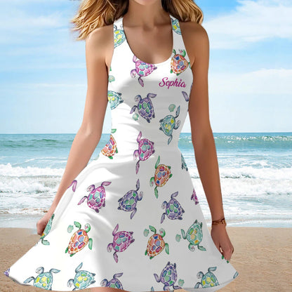 Love Turtles - Personalized Sleeveless Dress