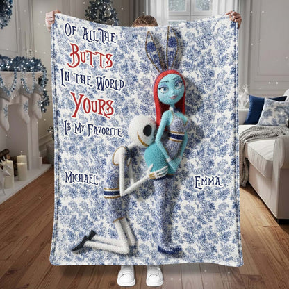 Funny Gift For Couple - Personalized Couple Blanket