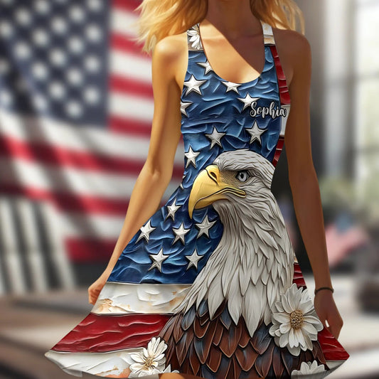 God Bless America - Personalized Sleeveless Dress