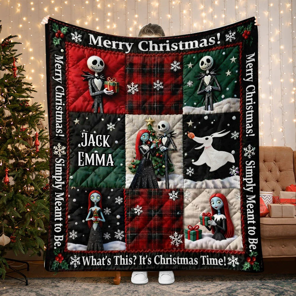 Merry Christmas Couple- Personalized Nightmare Blanket