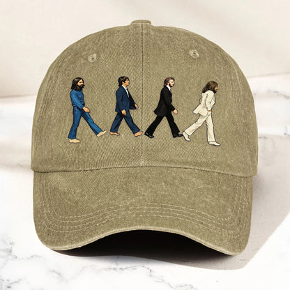 Abbey Road Denim Dad Cap - Retro Vintage Dad Cap Gift For Dad