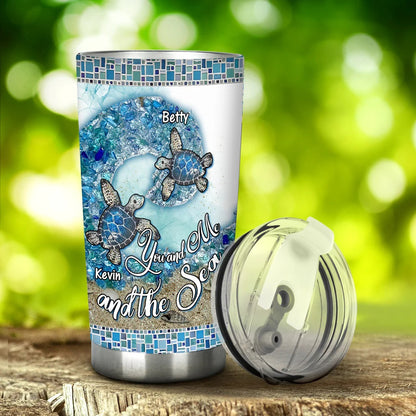Turtle Sea Glass - Personalized Turtle Tumbler