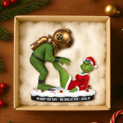 Green Monster Couple - Personalized Gifts For Couple Ornament