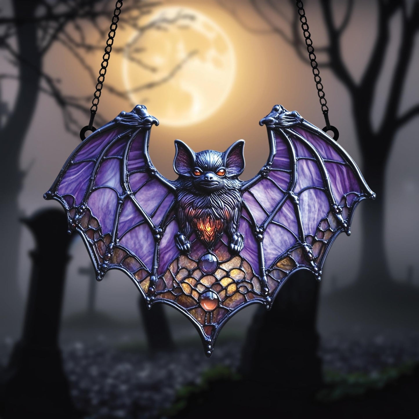 Gothic Bat Acrylic Window Suncatcher