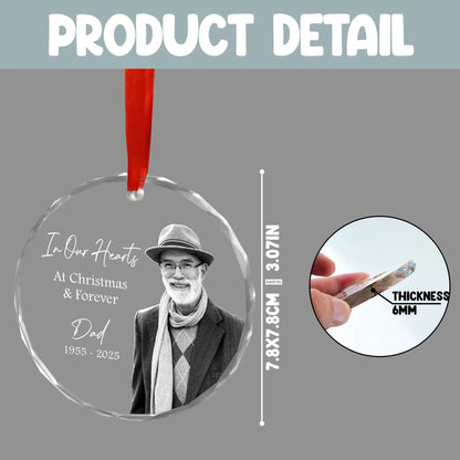 Custom Photo Memorial Ornament, Dad Remembrance Christmas Ornament