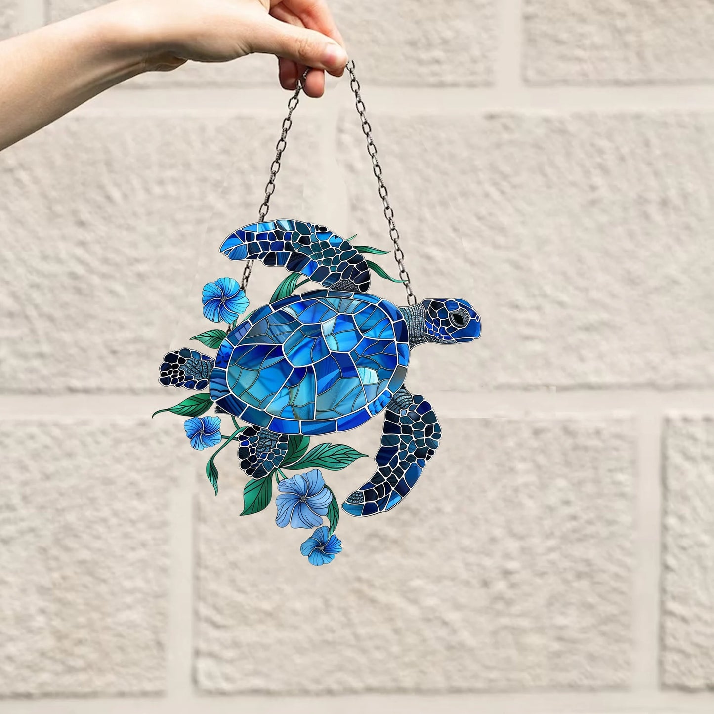 Blue Turtle Acrylic Window - Personalized Acrylic Window