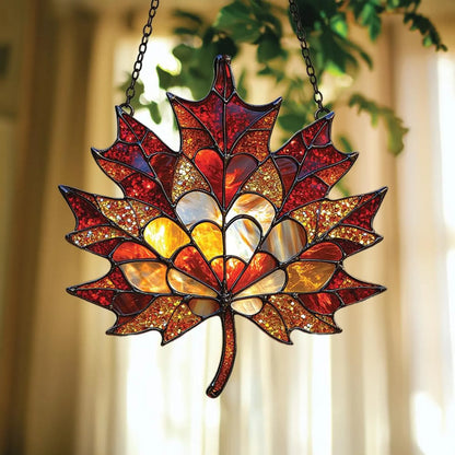 Autumn Maple Leaf Acrylic Suncatcher