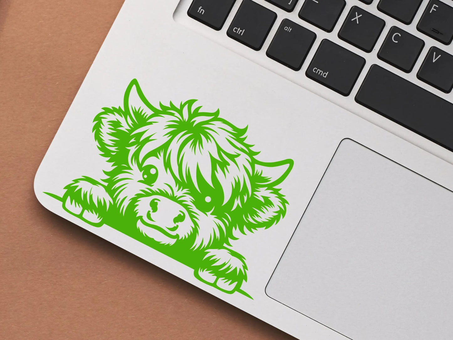 Highland Cow Vinyl Decal - Cow Car Decal, Cows Decal