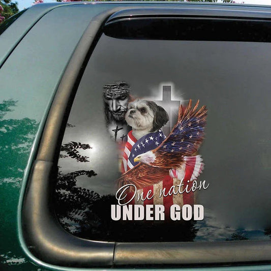 Dog america car Decal, Dog Decal