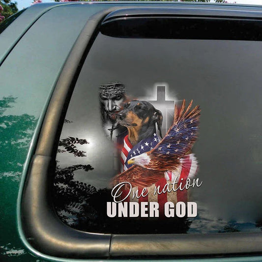 Dog america car Decal, Dog Decal