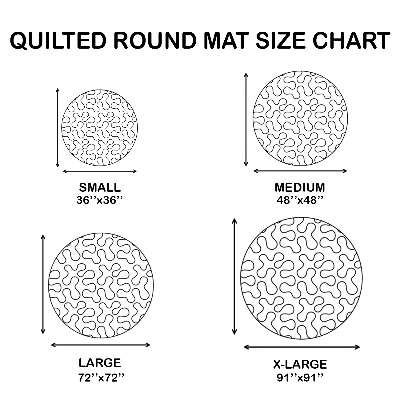 Candy Corn Abyss Quilted Round Mat