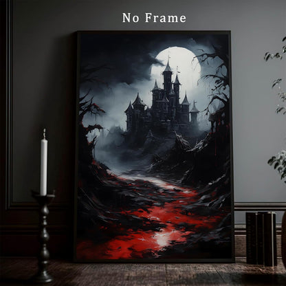 Witch Canvas, Witch Halloween Poster, Wall Decor