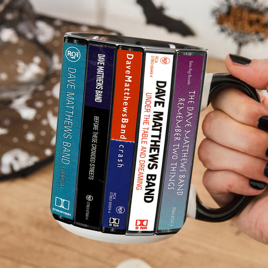 Dave Matthews Band Albums Cassette Collection Retro Accent Mug