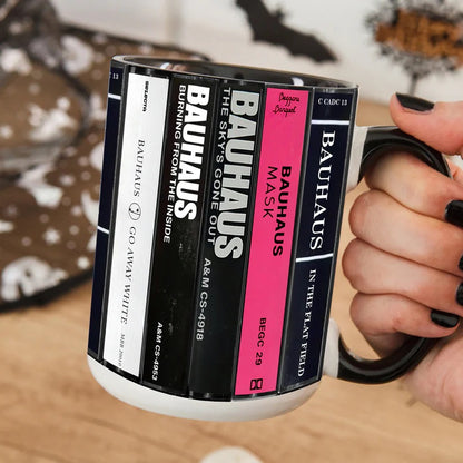 Bauhaus Albums Cassette Collection Retro Accent Mug