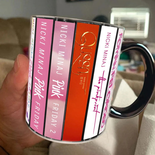 Nicki Minaj Albums Cassette Collection Retro Accent Mug