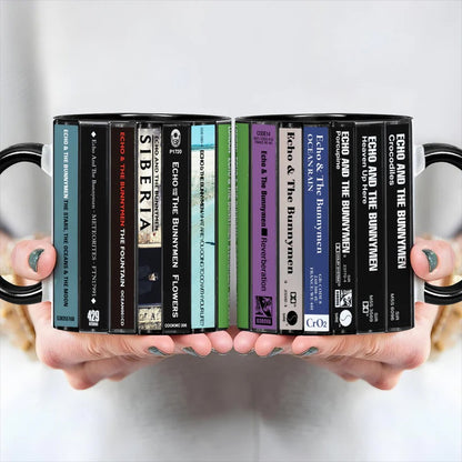 Echo & The Bunnymen Albums Cassette Collection Retro Accent Mug