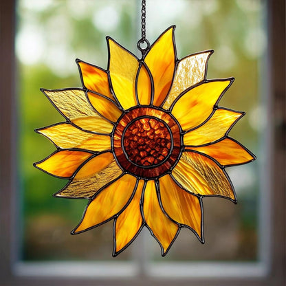 Sunflower Acrylic Window, Sunflowers Window Hanging