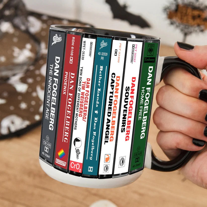 Dan Fogelberg Albums Cassette Collection Retro Accent Mug