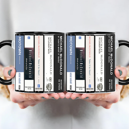 Michael McDonald Albums Cassette Collection Retro Accent Mug