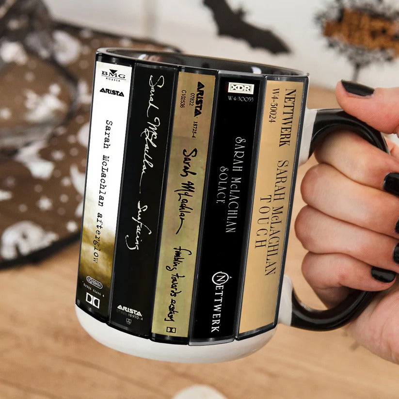 Sarah McLachlan Albums Cassette Collection Retro Accent Mug