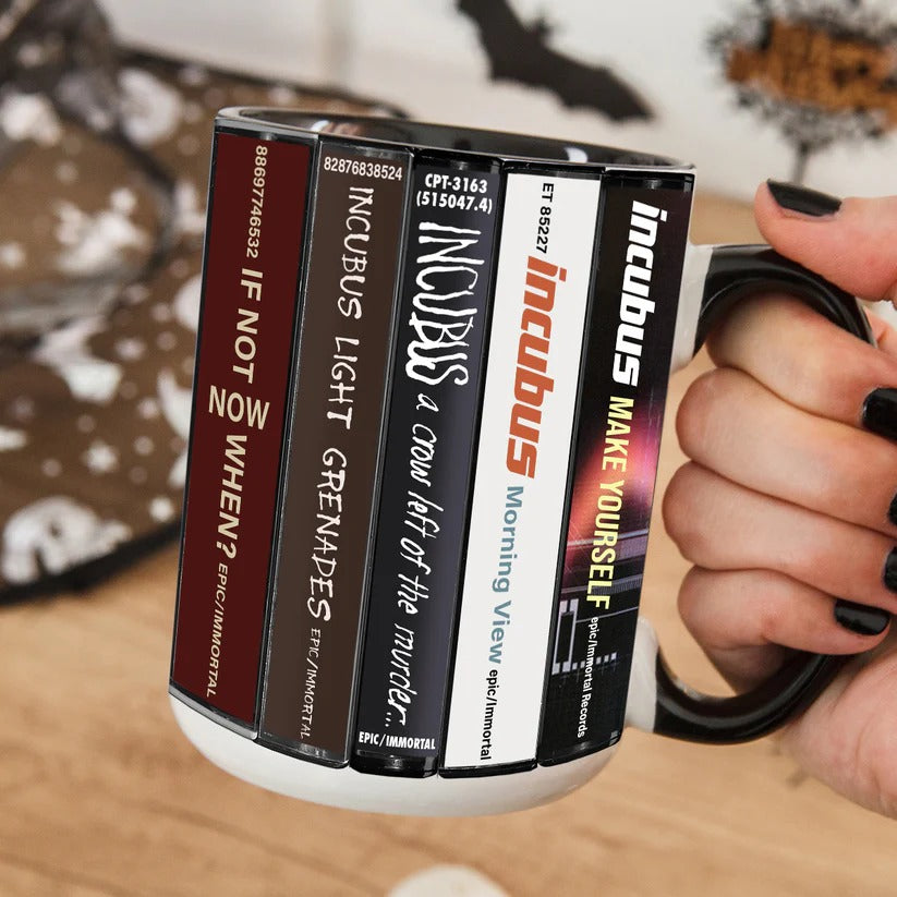 Incubus Albums Cassette Collection Retro Accent Mug