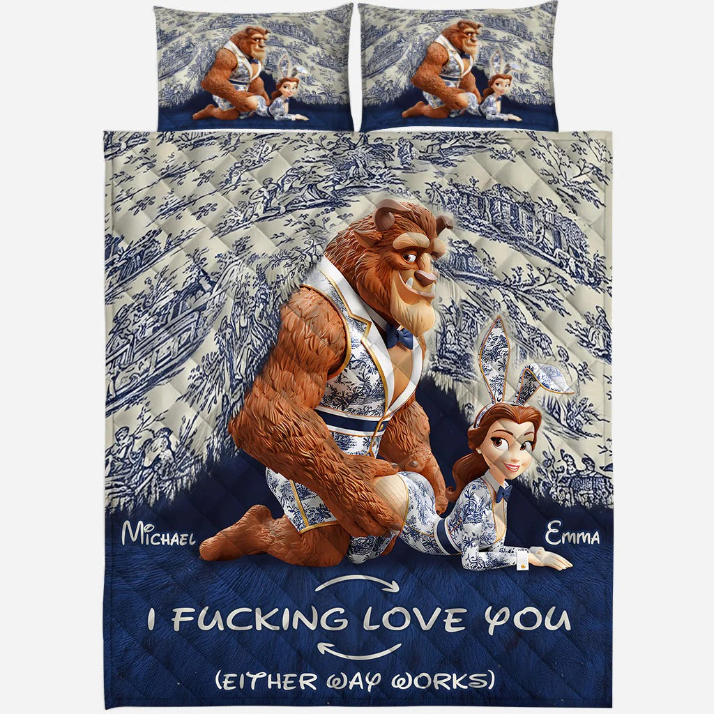 I Love You - Personalized Couple Bedding Set