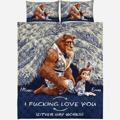 I Love You - Personalized Couple Bedding Set