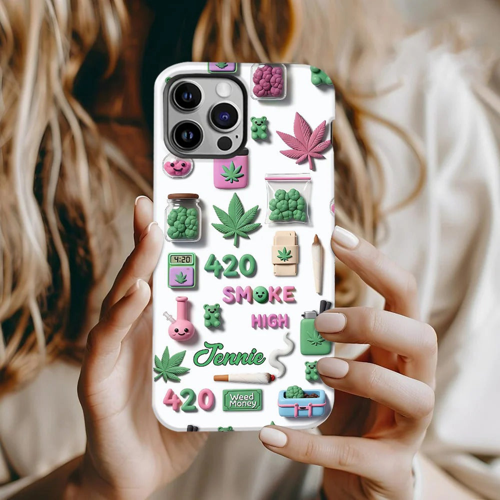 Stoner Chic Phone case, Personalized Weed Phone Case