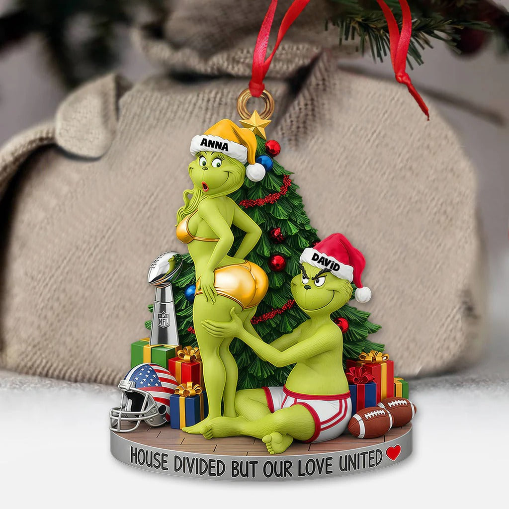 Green Monster Couple - Personalized Gifts For Couple Ornament